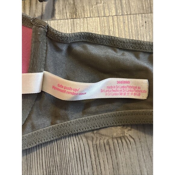 Victoria’s Secret Pink Date Push Up Btw Green With Racer Back Lace Size 36B - Picture 8 of 8